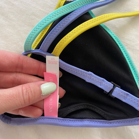 Victoria Secret / Pink Cross back black swimsuit - Picture 3 of 3